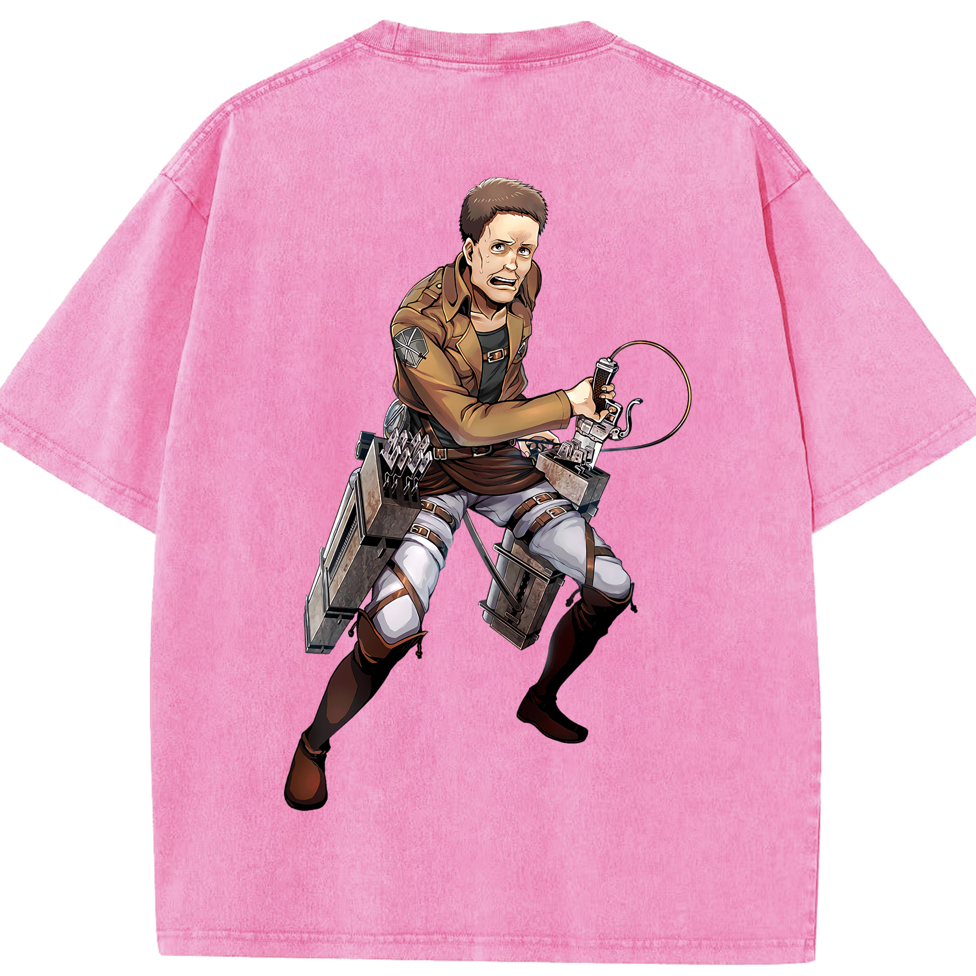 （画像用） 進撃の巨人 Attack on Titan 綿100% ヴィンテージ風 半袖Tシャツ（背面プリント）